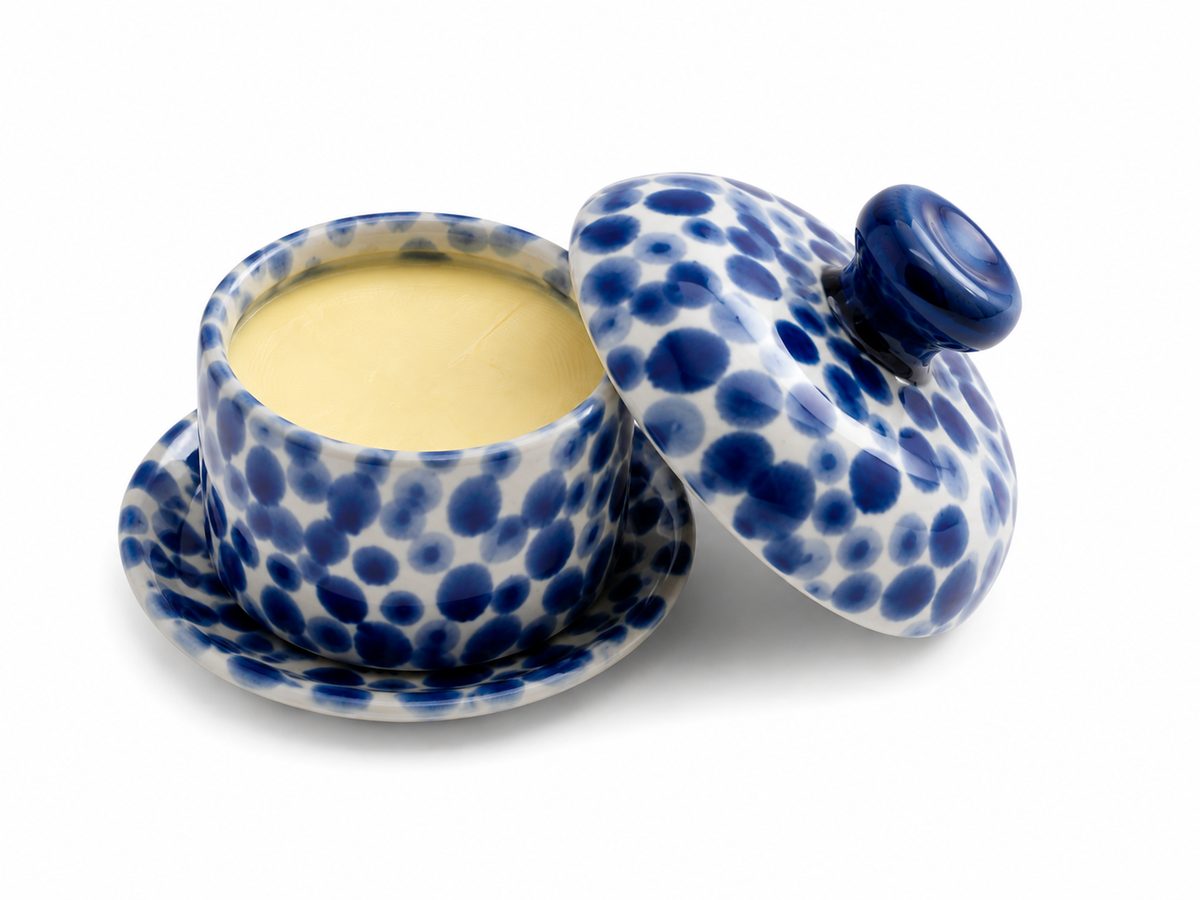 Maine Wild Blueberry Butter Dish Open